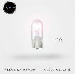 Ampoules wedge 12V W3W 3W culot W2.1X9.5D 10ex