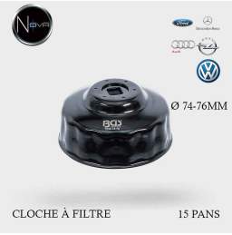 Cloche filtre à huile 74,4 mm 14-pans VW, Audi, F…