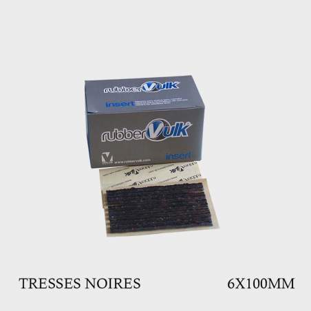 Tresses noires 6mm longueur 100mm