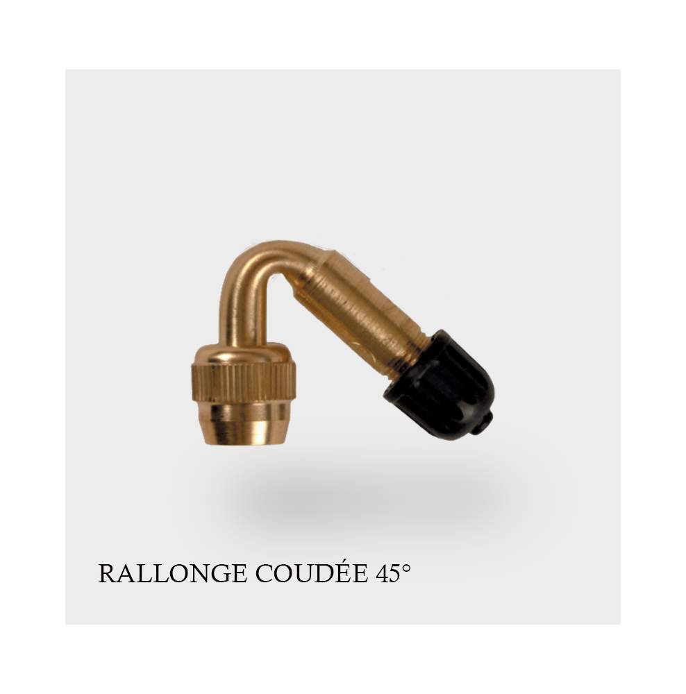 Rallonge de Valves coudées 45° Schrader