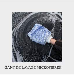 Gant de lavage à double microfibres