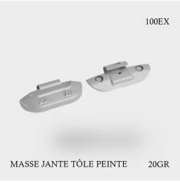 Masses acier en 20gr boite de 100ex peinte